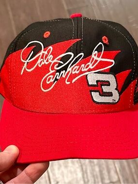 Dale Earnhardt #3 Red & Black Sharktooth SnapBack Hat